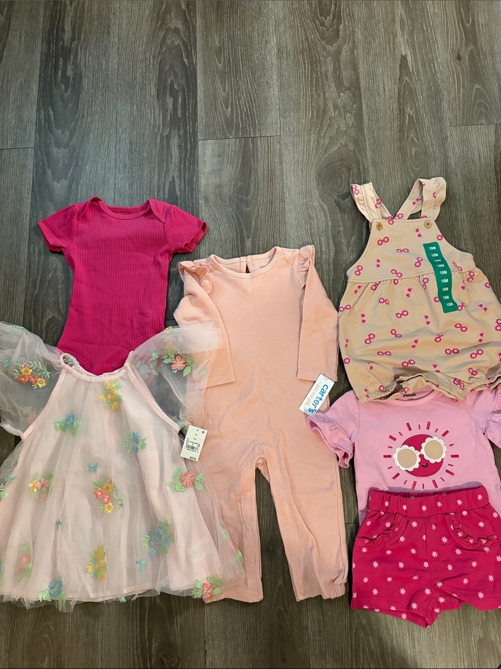 Toddler Baby Girl Clothing Mixed Lot 18 Months Dress One Piece Shorts Tops NWT